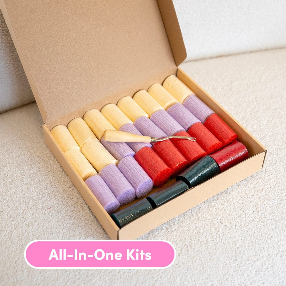 Craft Club Fuchsia Wild Blooms - Latch Hook Cushion Kit