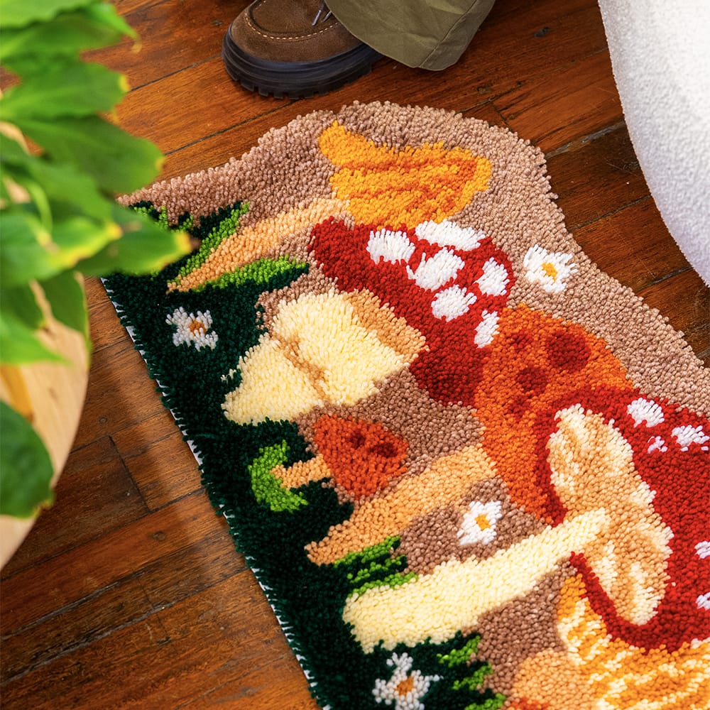 Craft Club MUSHROOM FOREST - XL Latch Hook Rug Kit