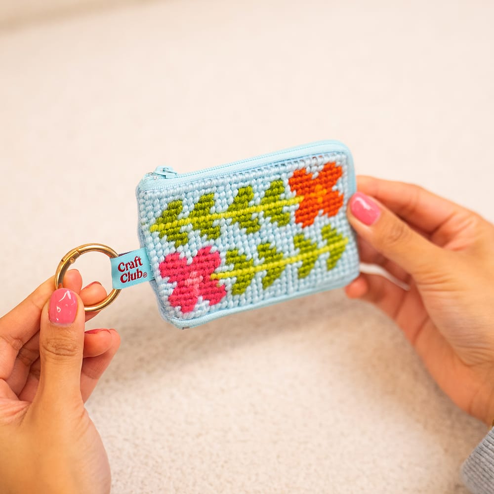 Craft Club BEGINNER BLOOMS - Needlepoint Taster Pouch Kit