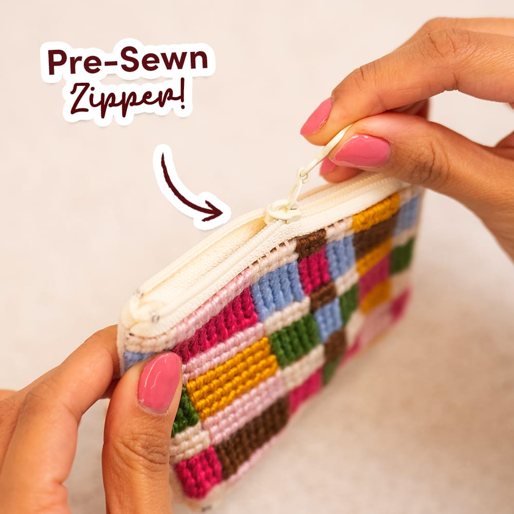 Craft Club CURIOUS CRAFTER - Needlepoint Taster Pouch Kit
