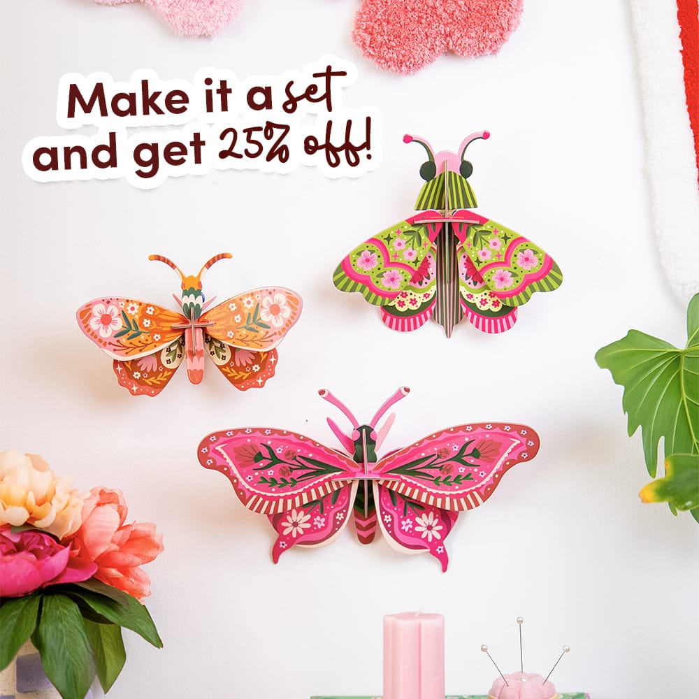 Craft Club ROSY GRAND BUTTERFLY - Paper Craft 3D Puzzle Kit