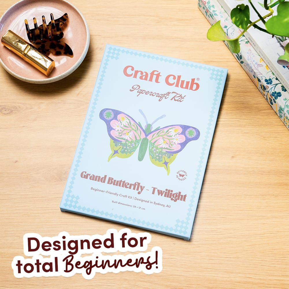 Craft Club TWILIGHT GRAND BUTTERFLY - Paper Craft 3D Puzzle Kit