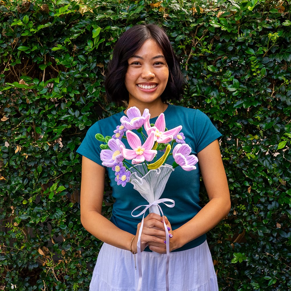 Craft Club PURPLE SPLENDOUR - Pipe Cleaner Bouquet Kit