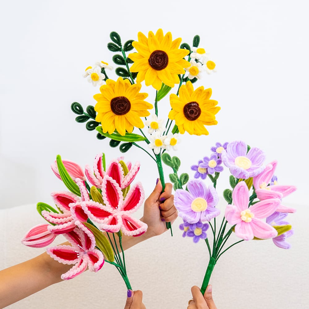 Craft Club STARGAZER LILIES - Pipe Cleaner Bouquet Kit