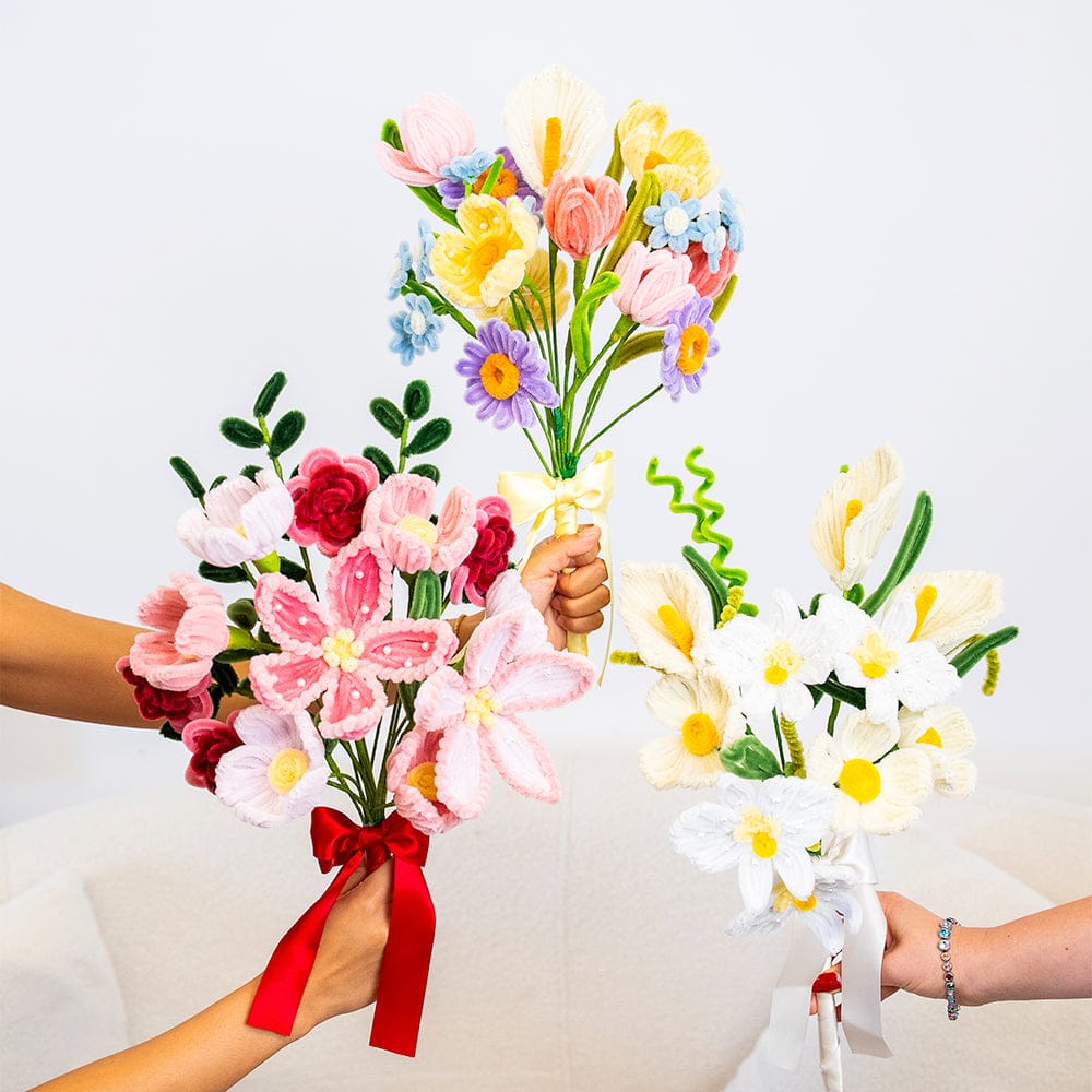 Craft Club Blanc Blooms - Pipe Cleaner Bouquet Kit