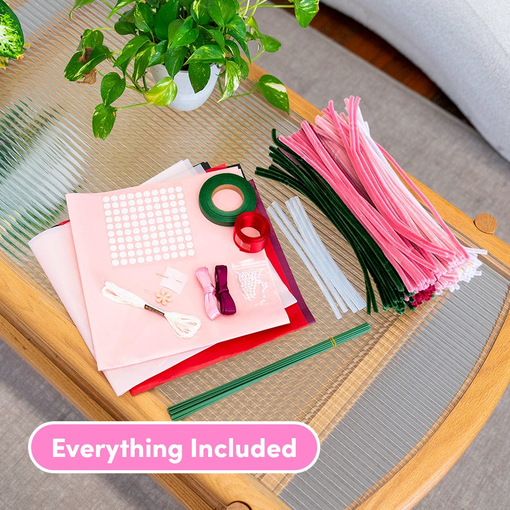 Craft Club Blushing Bouquet - Pipe Cleaner Bouquet Kit