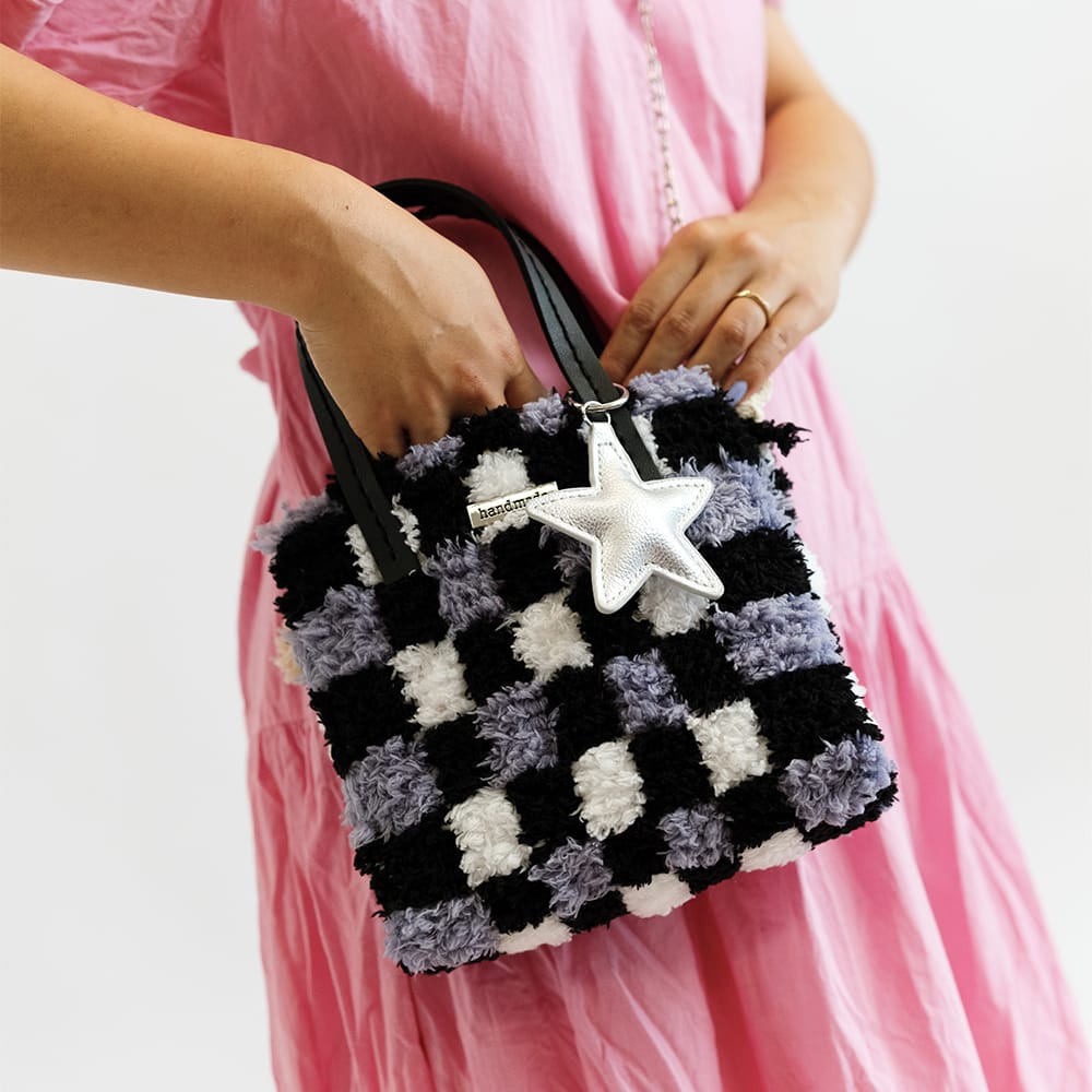 Craft Club Black Checker- Woven Tote Bag Kit
