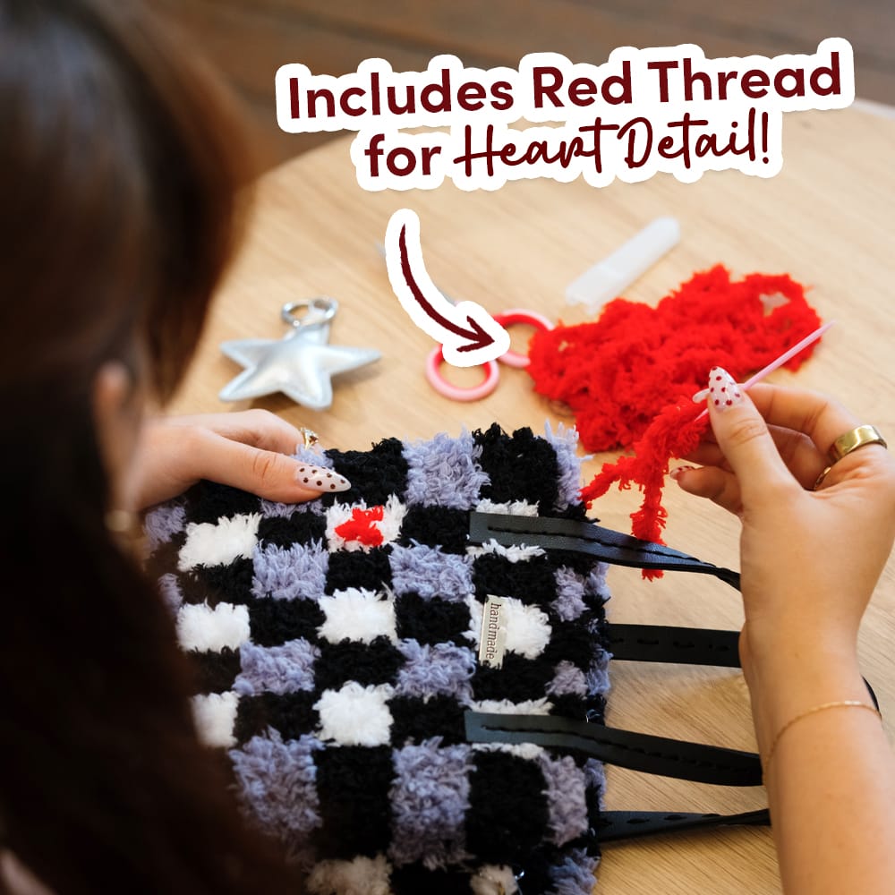 Craft Club Black Checker- Woven Tote Bag Kit