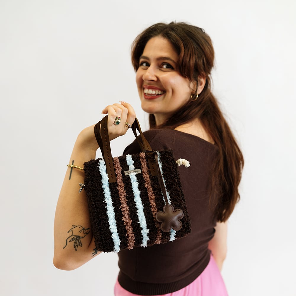 Craft Club Chocolate Pinstripe - Woven Tote Bag Kit