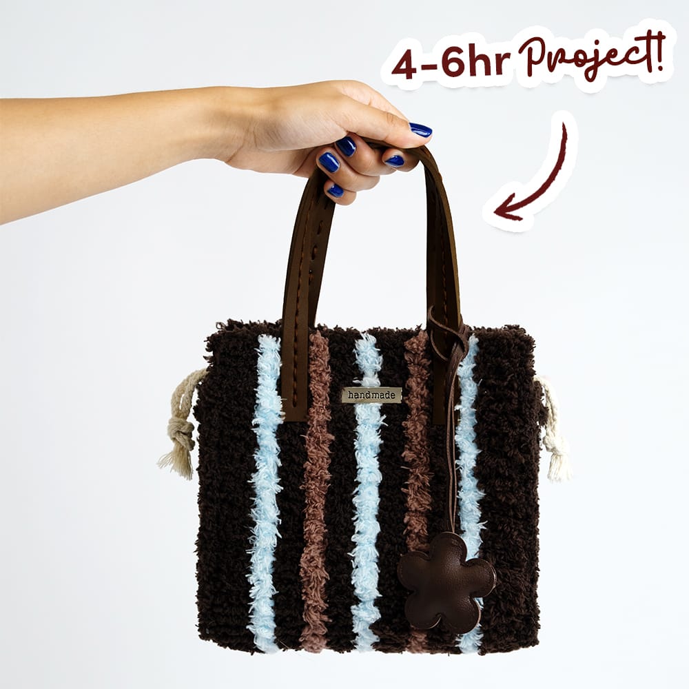 Craft Club Chocolate Pinstripe - Woven Tote Bag Kit