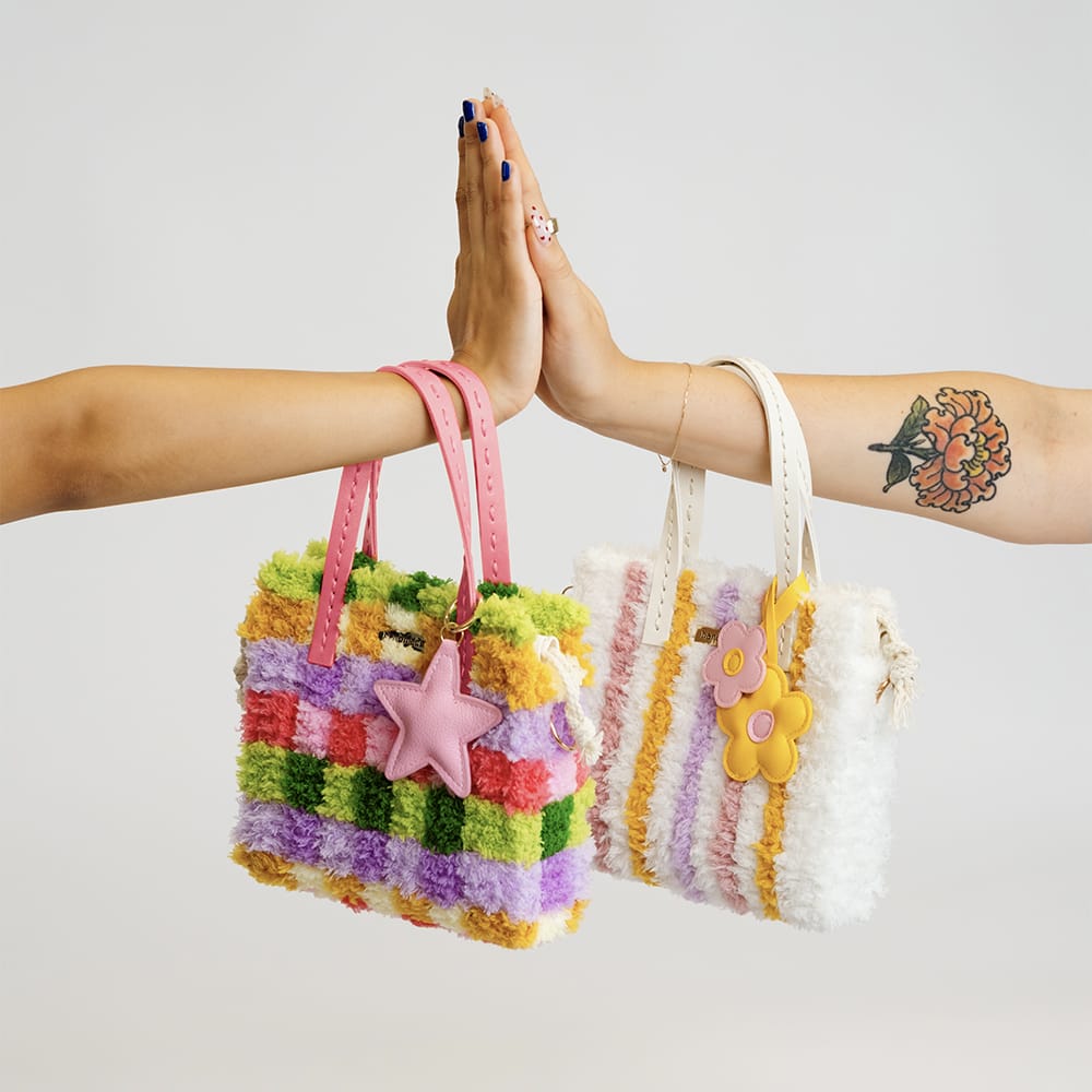 Craft Club Rainbow Checker - Woven Tote Bag Kit