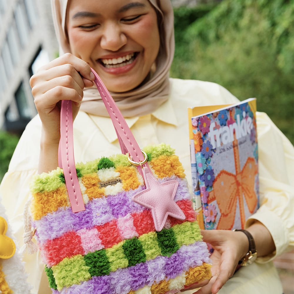 Craft Club Rainbow Checker - Woven Tote Bag Kit