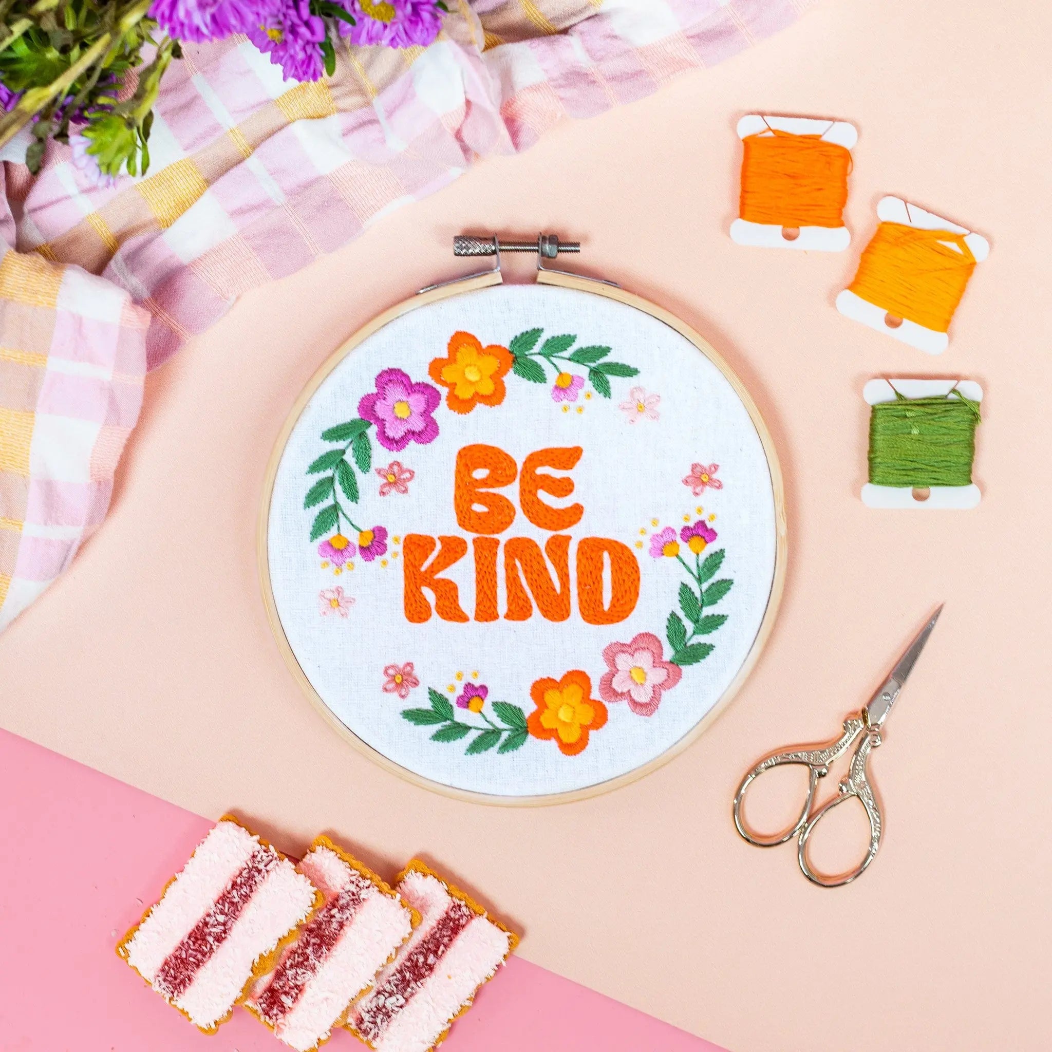 BE KIND Embroidery Kit Buy Embroidery Kits Online Craft Club Co
