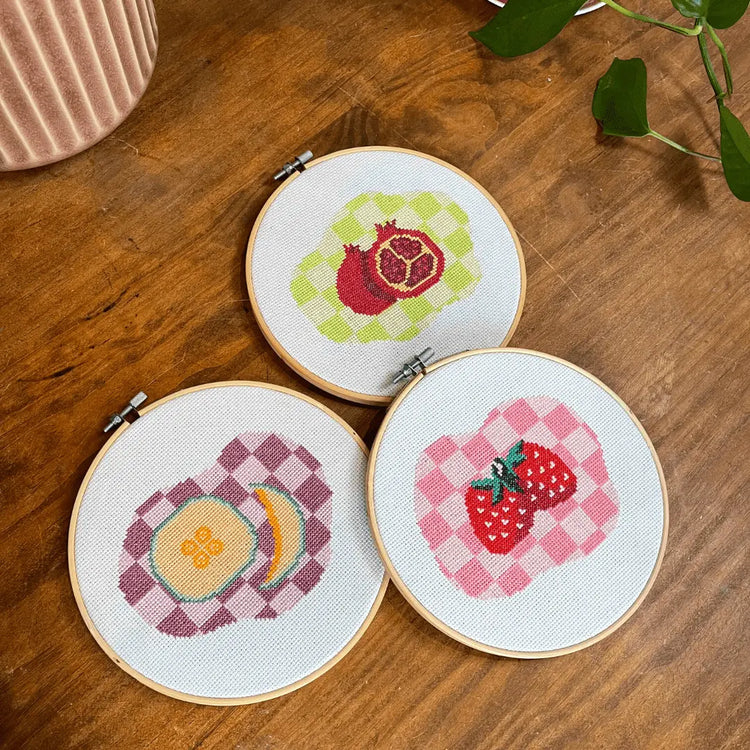 Craft Club Co PICNIC BASKET Cross Stitch Kit Bundle