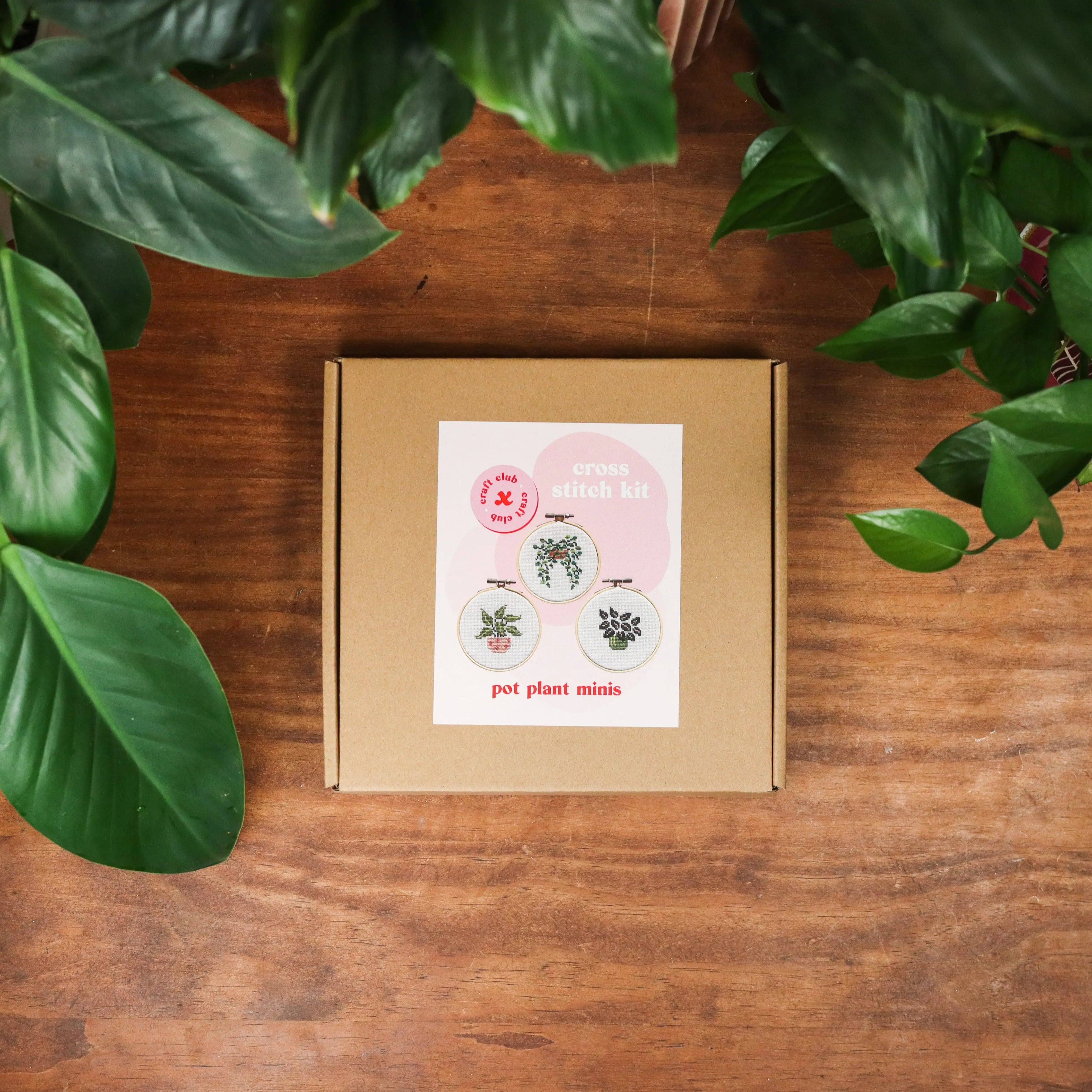 Craft Club Co POT PLANT MINIS Cross Stitch Kit