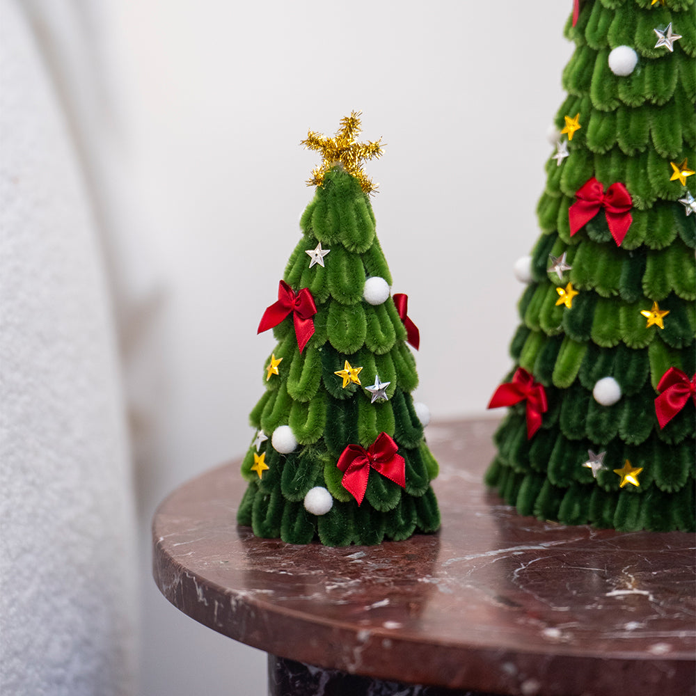 FESTIVE GREEN - Christmas Tree Pipe Cleaner Craft Kit