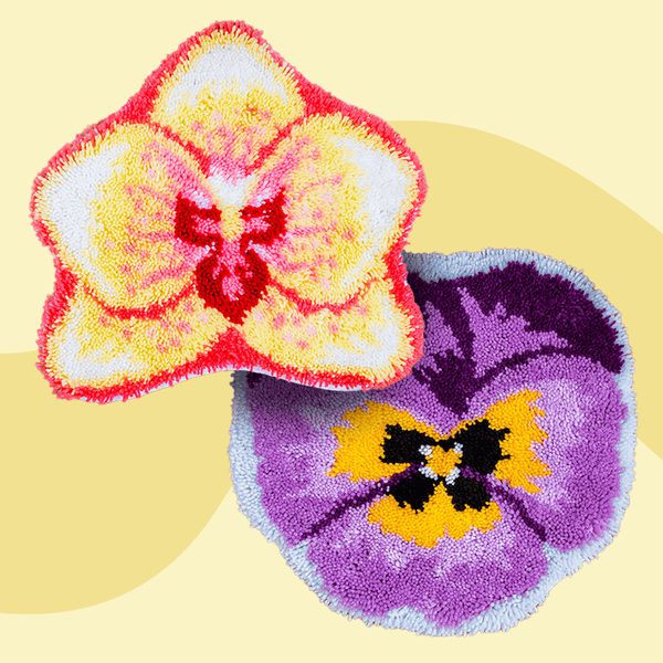 Craft Club Petal Paradise Duo - Latch Hook Rug Bundle