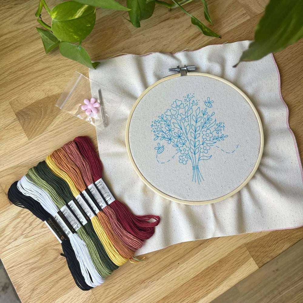 BUZZING BOUQUET Embroidery Kit Buy Embroidery Kits Online