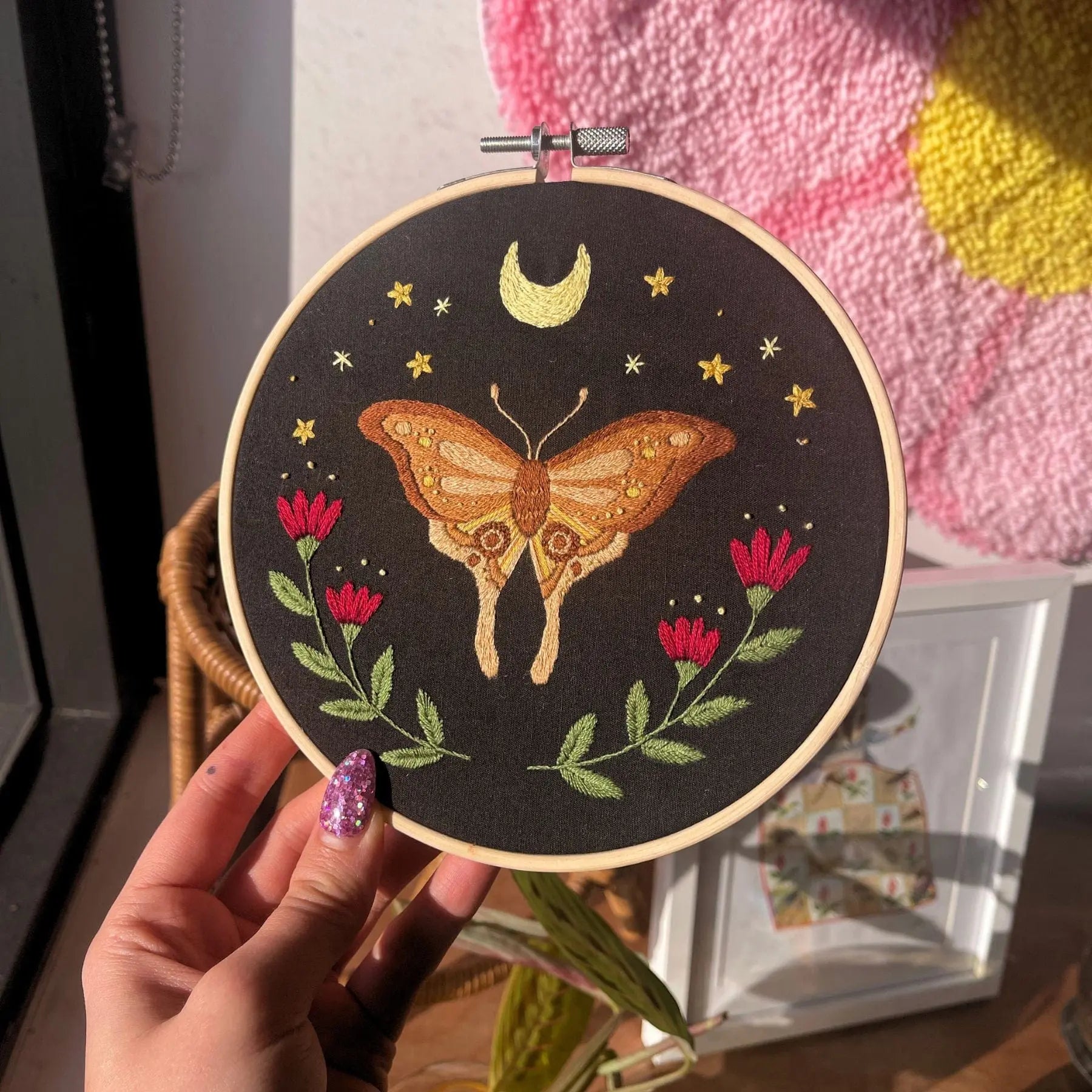 Craft Club Co Australia MIDNIGHT MOTH Embroidery Kit