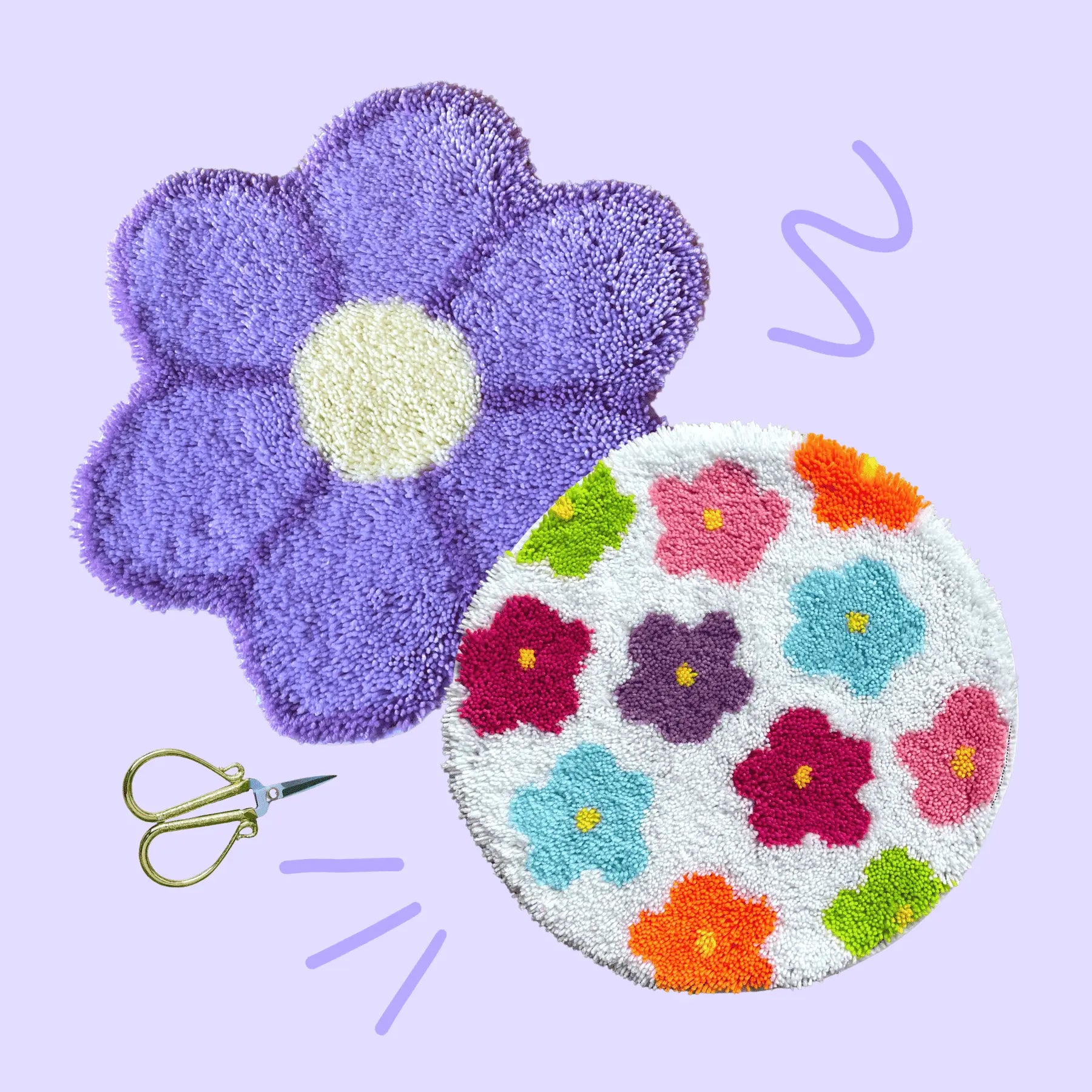 Craft Club Co Australia PURPLE FLOWER POWER - Rug Bundle