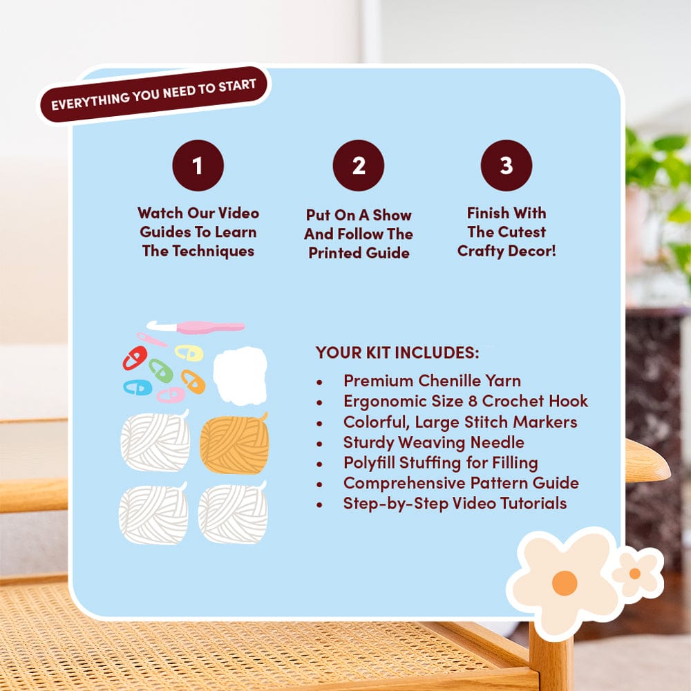 Craft Club Co DAISY Chunky Crochet Kit