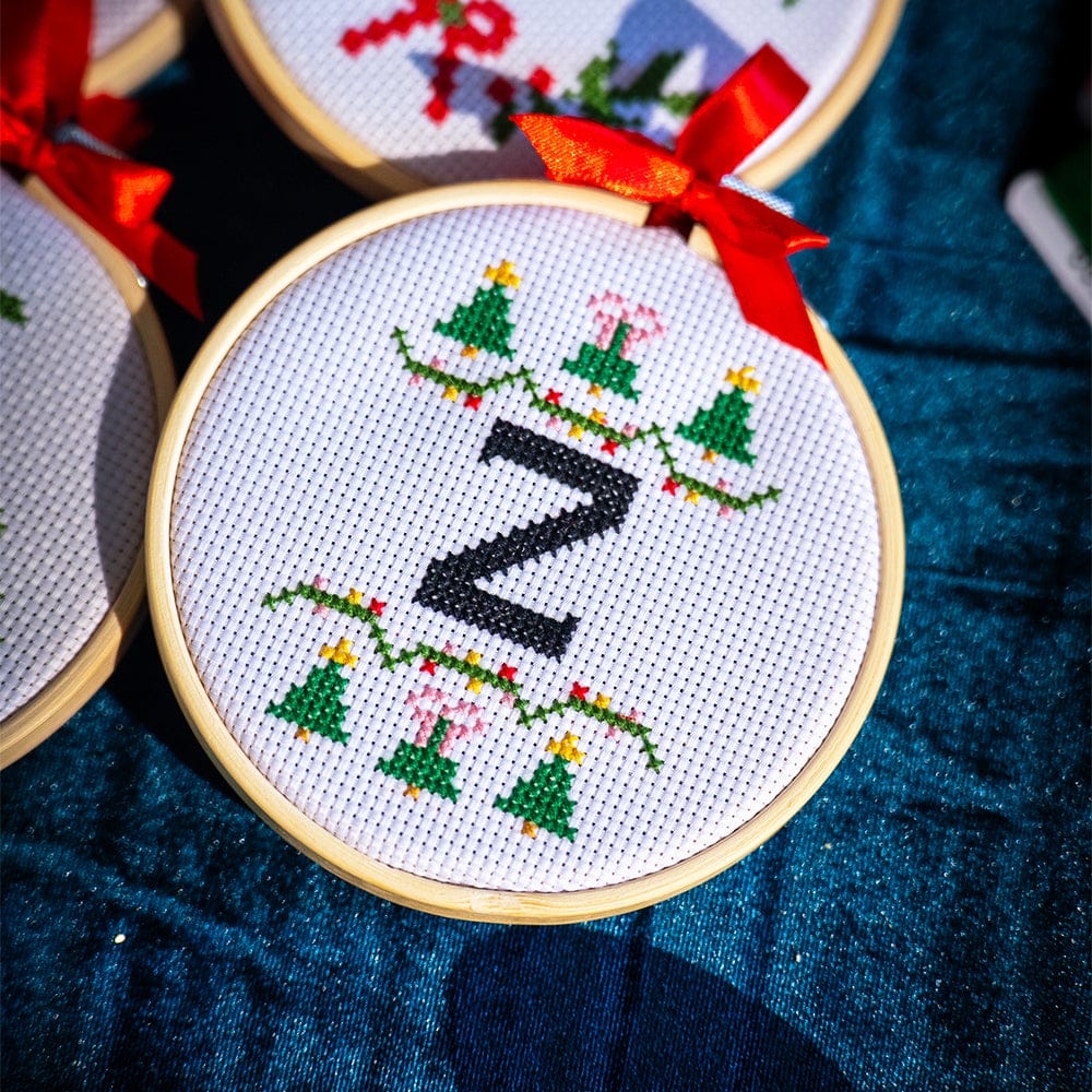 Craft Club Co FAMILY INITIALS - Christmas Mini Ornaments Cross Stitch Kit
