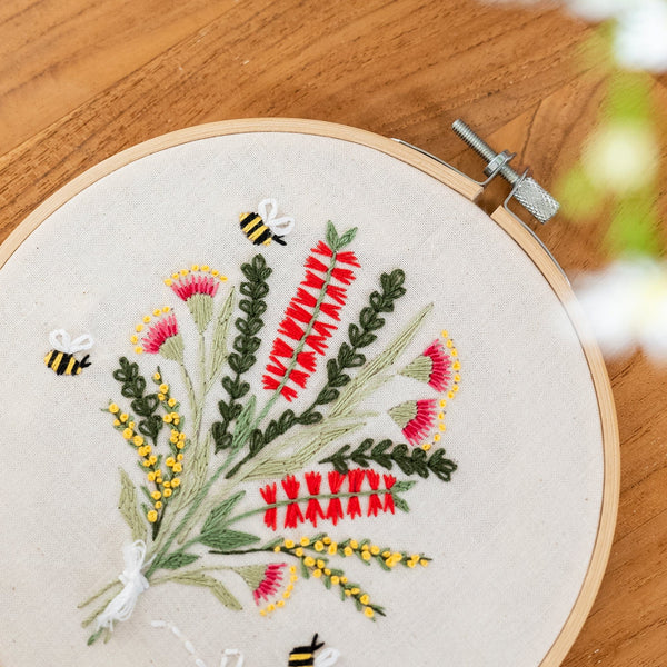Australian Native Bouquet Embroidery Kit | Buy Embroidery Kits Online