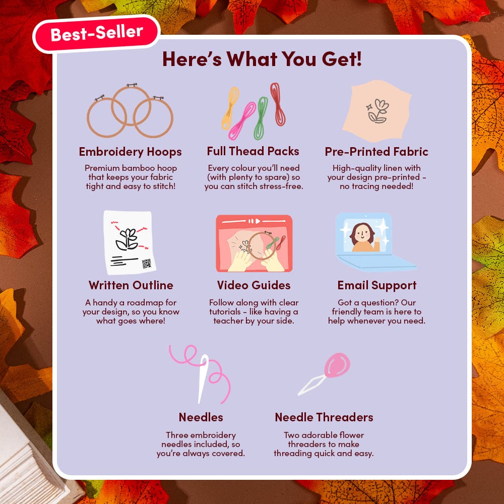 Craft Club Co HOCUS POCUS MINIS Embroidery Kit