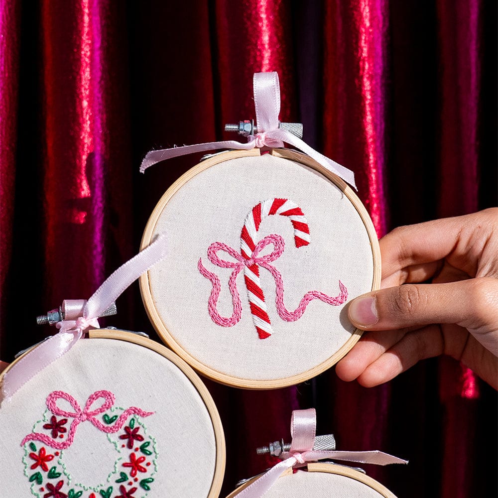 Craft Club Co TINSEL & TEA - Christmas Minis Embroidery Kit