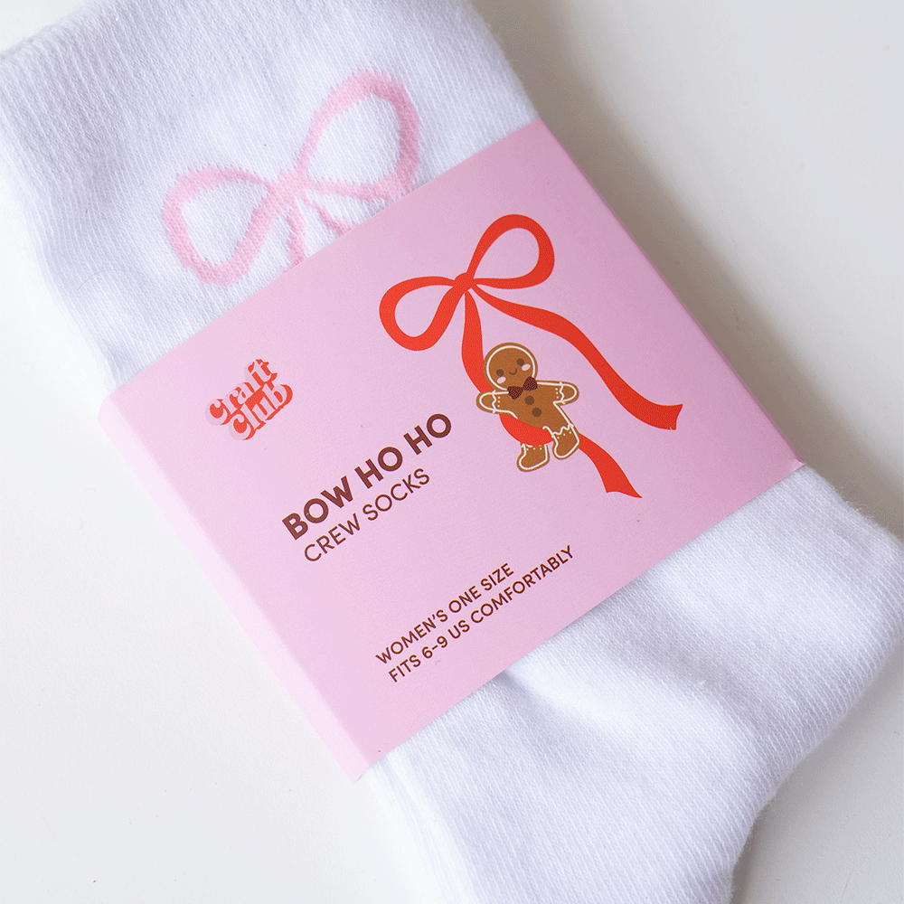 Craft Club Co Bow Ho Ho - Crew Socks