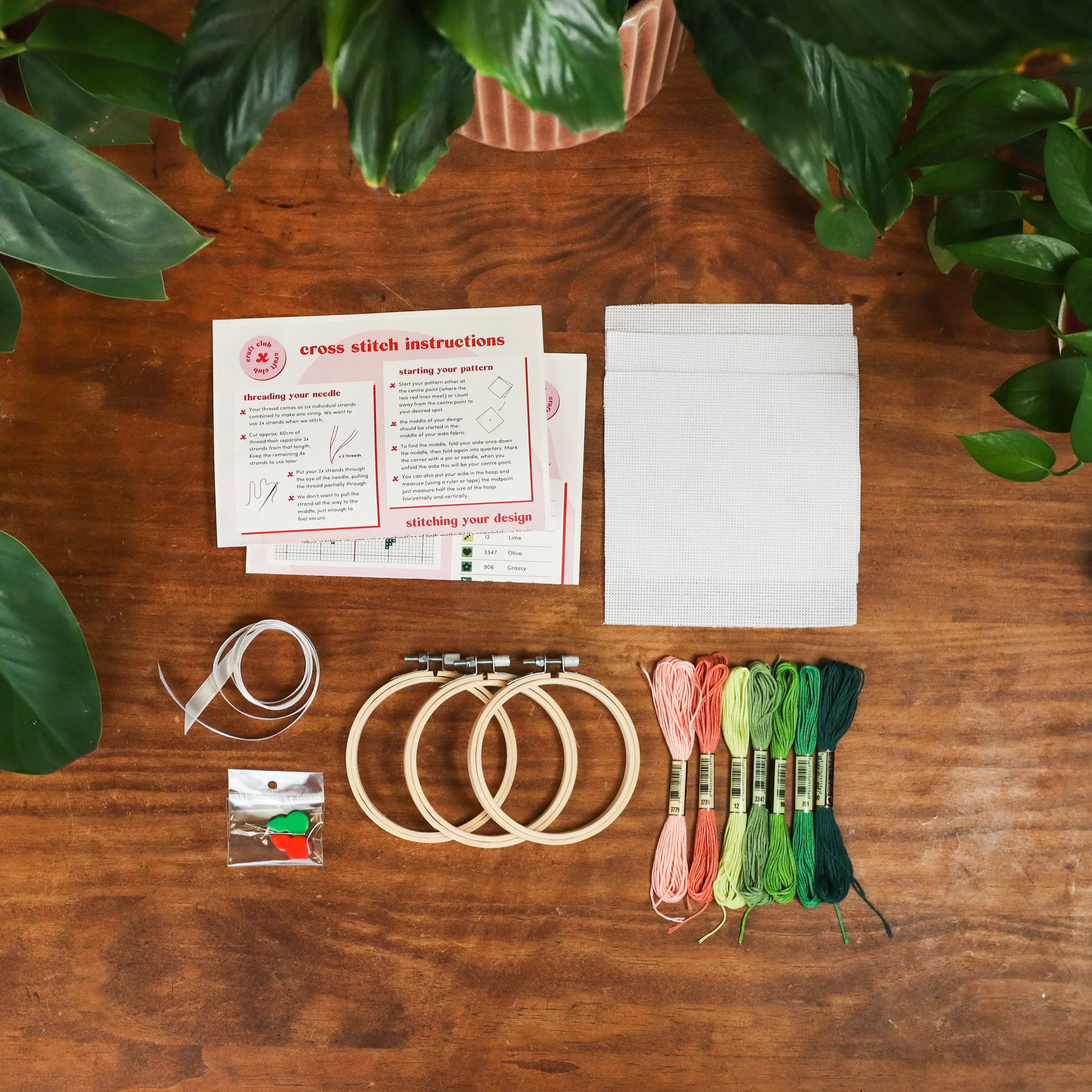 Craft Club Co POT PLANT MINI Cross Stitch