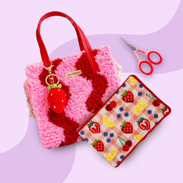 Craft Club Co GIRLS ON THE GO - Half Stitch Pouch & Woven Bag Bundle