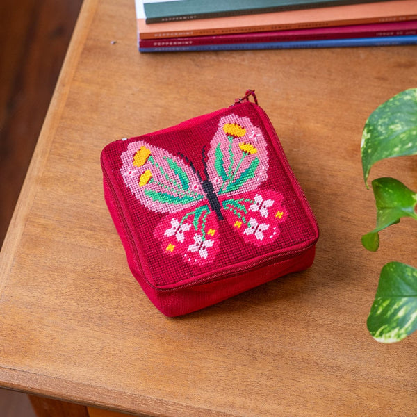 Craft Club Co Butterfly Bloom - Needlepoint Pouch Kit