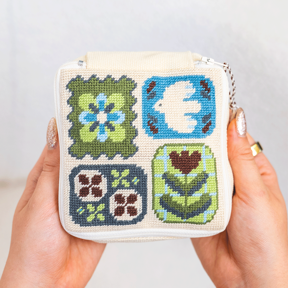 Craft Club Co Fluttering Fables - Needlepoint Pouch Kit