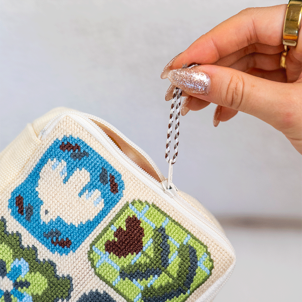 Craft Club Co Fluttering Fables - Needlepoint Pouch Kit