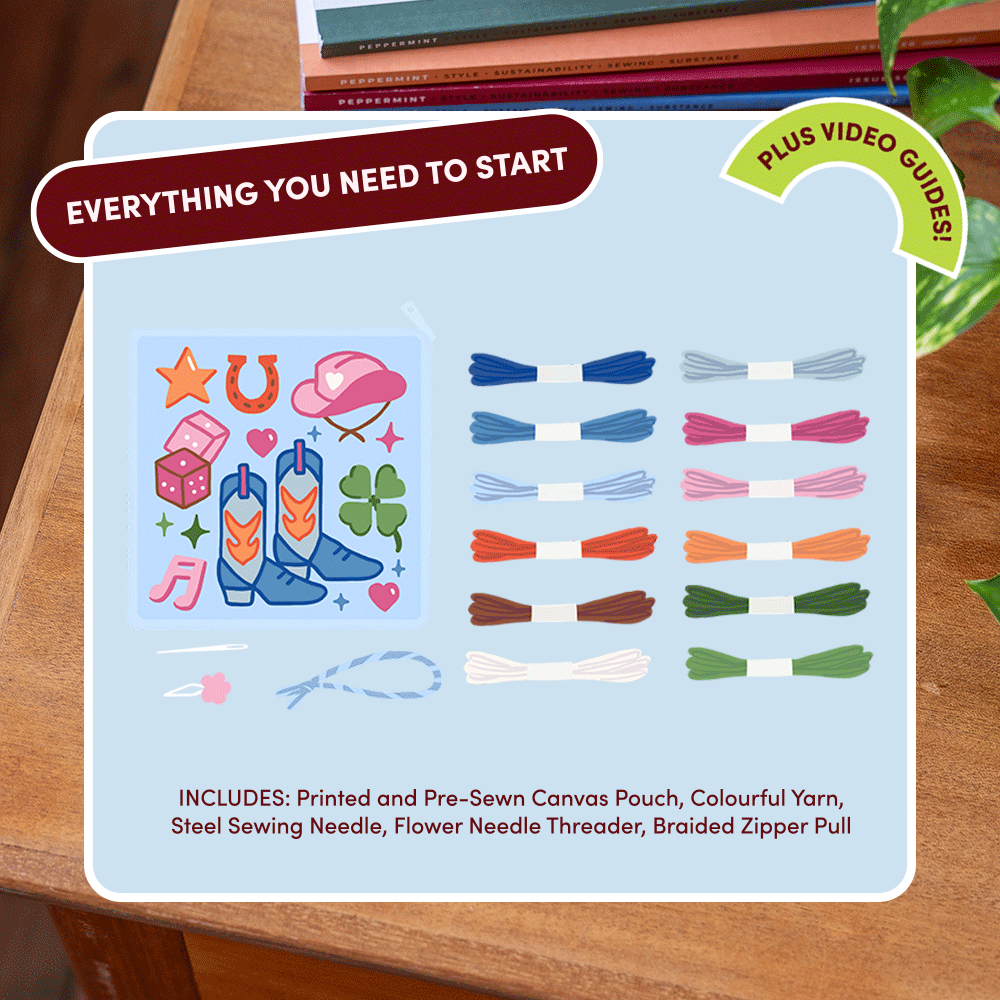 Craft Club Co Howdy - Needlepoint Pouch Kit