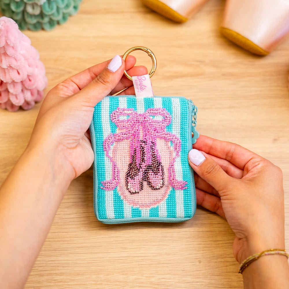 Craft Club Co BARBIE™ BALLET SHOES - Beaded Needlepoint Wallet Kit
