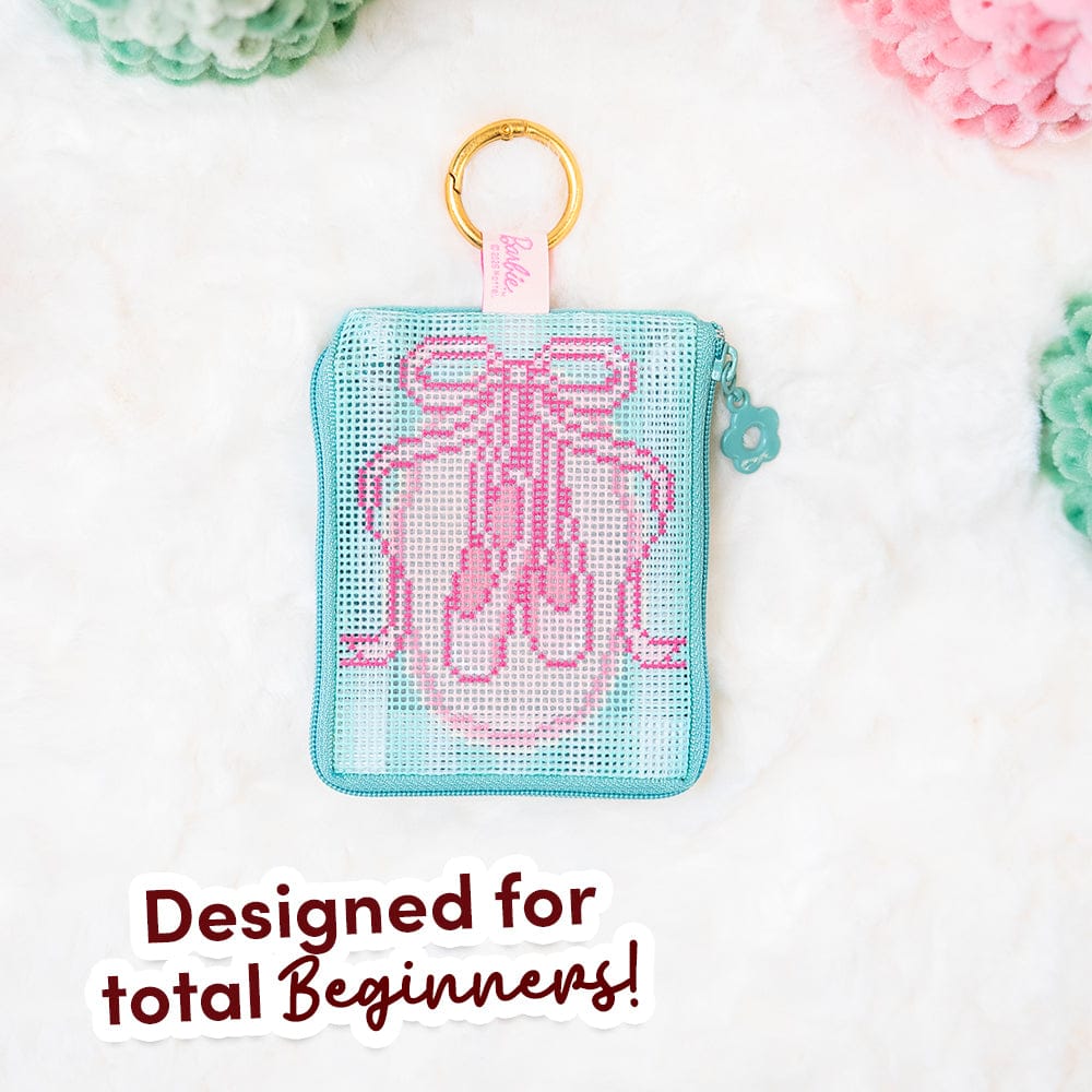 Craft Club Co BARBIE™ BALLET SHOES - Beaded Needlepoint Wallet Kit