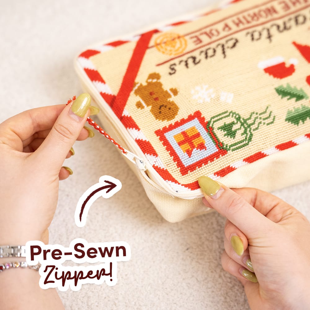 Craft Club Co LETTERS TO SANTA - Needlepoint Pouch Kit