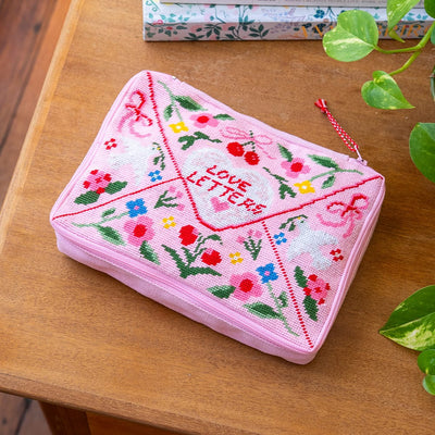 Craft Club Co Love Letters - Needlepoint Pouch Kit