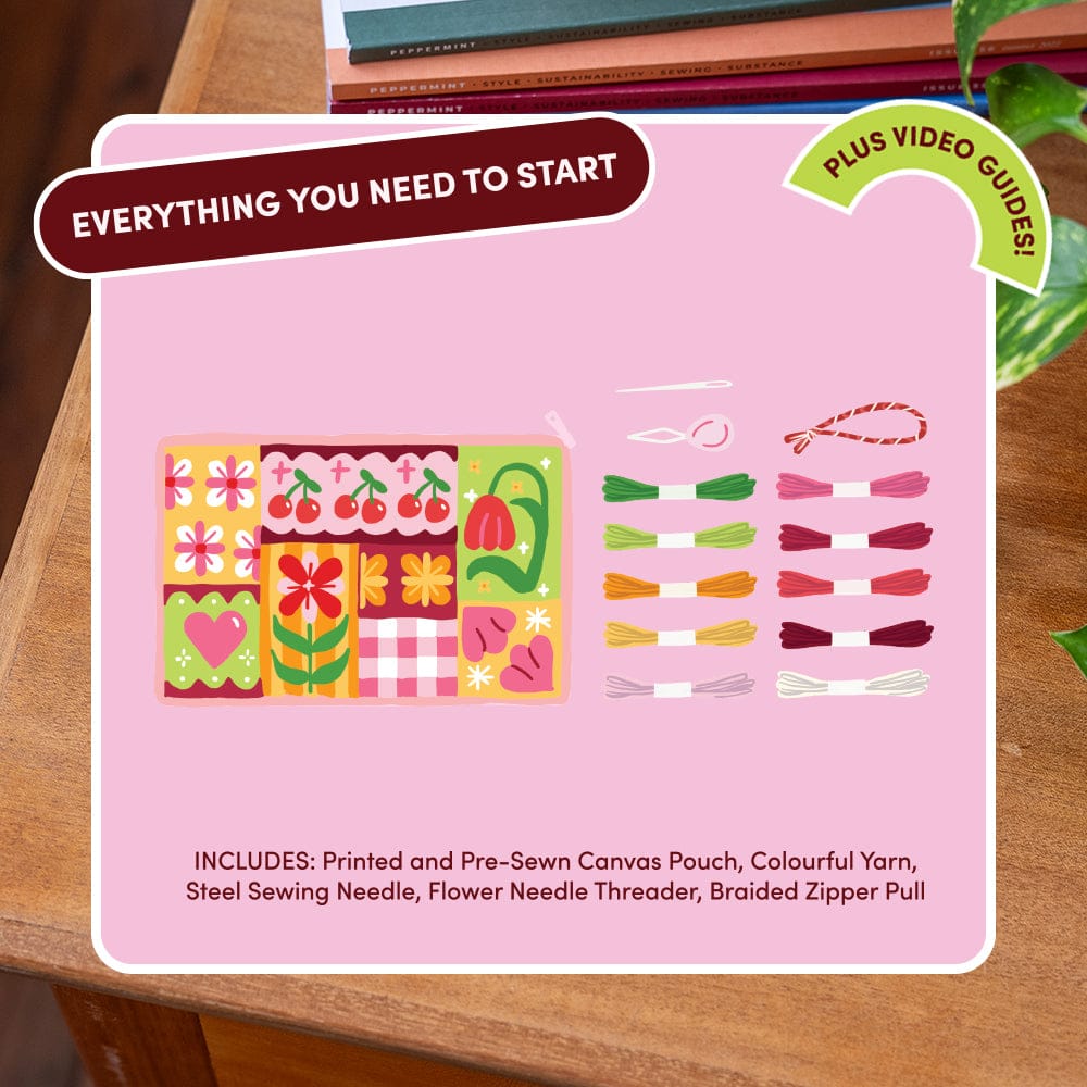 Craft Club Co Patchwork Party - Needlepoint Pouch Kit