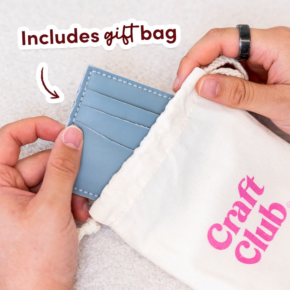 Craft Club Co DUCK EGG BLUE THE SLIP - Leather Cardholder Kit
