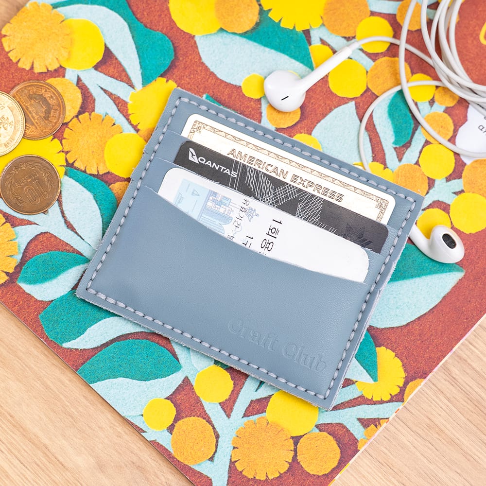 Craft Club Co DUCK EGG BLUE THE SLIP - Leather Cardholder Kit