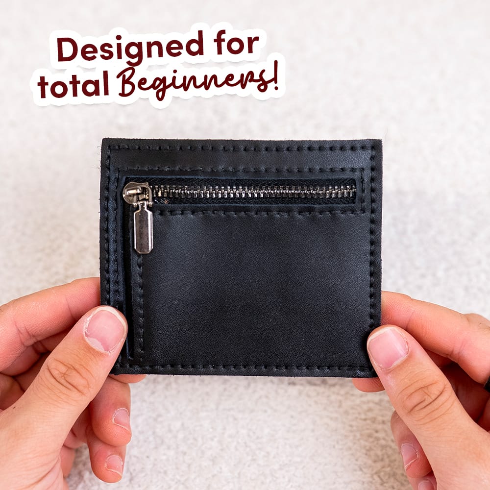 Craft Club Co NAPPA BLACK THE SLIP - Leather Cardholder Kit
