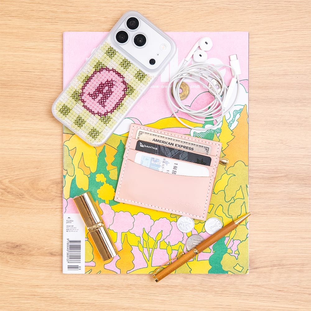Craft Club Co PASTEL PINK THE SLIP - Leather Cardholder Kit