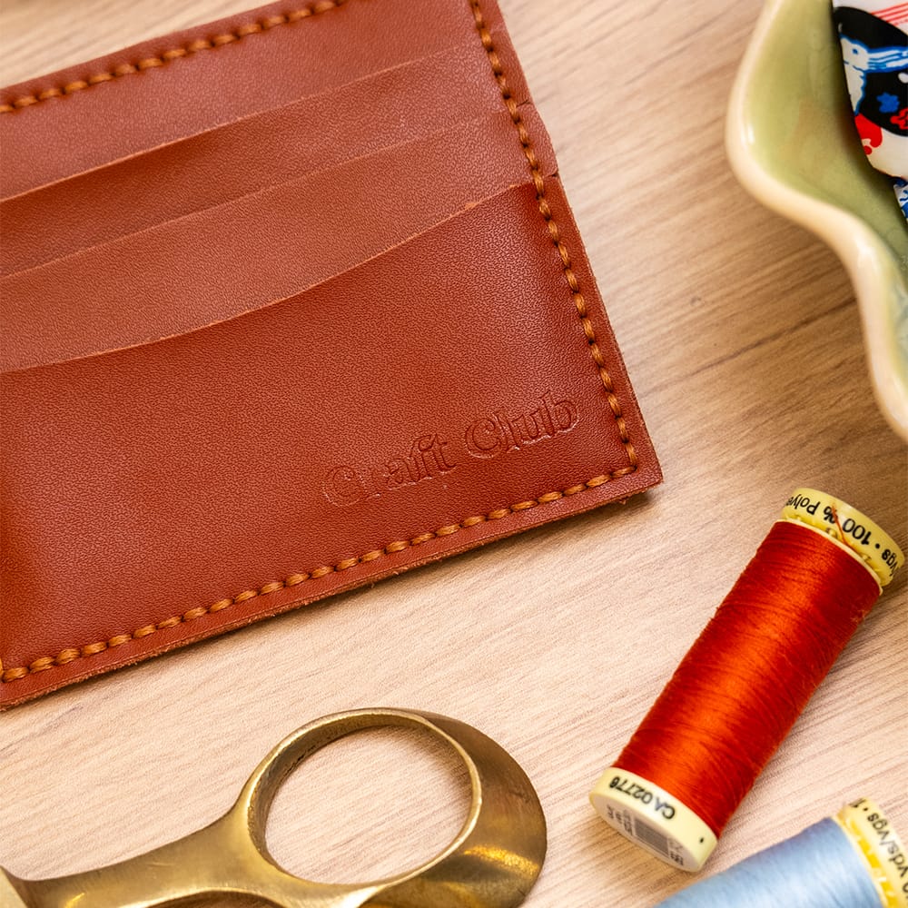 Craft Club Co TAN BROWN THE SLIP - Leather Cardholder Kit
