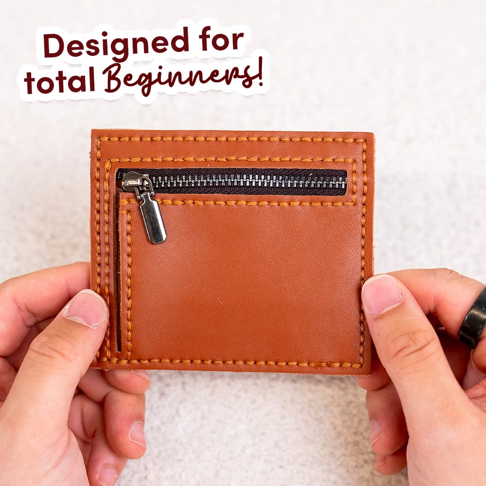 Craft Club Co TAN BROWN THE SLIP - Leather Cardholder Kit