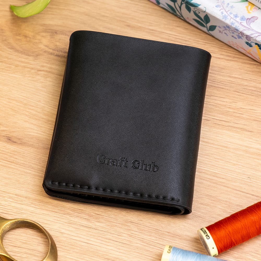 Craft Club Co NAPPA BLACK THE FOLD - Leather Wallet Kit