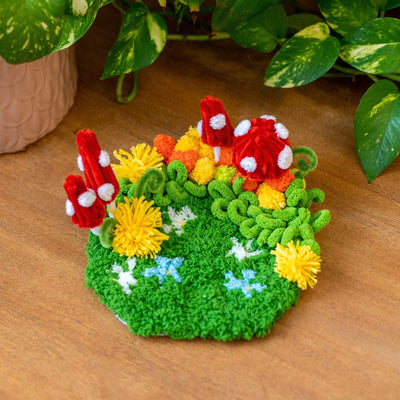 Craft Club Co MUSHROOM MEADOW Moss Coaster Kit
