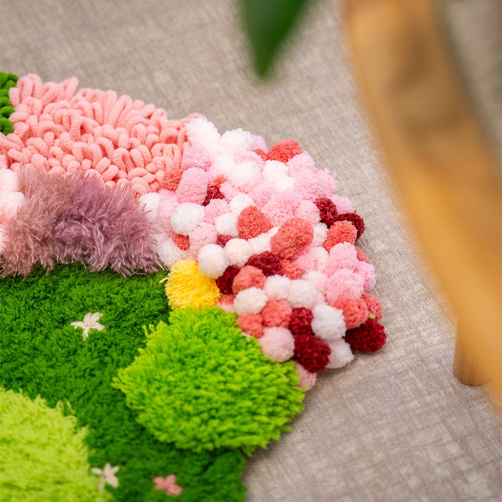 Craft Club Co BUBBLEGUM GARDEN - Moss Rug Making Kit